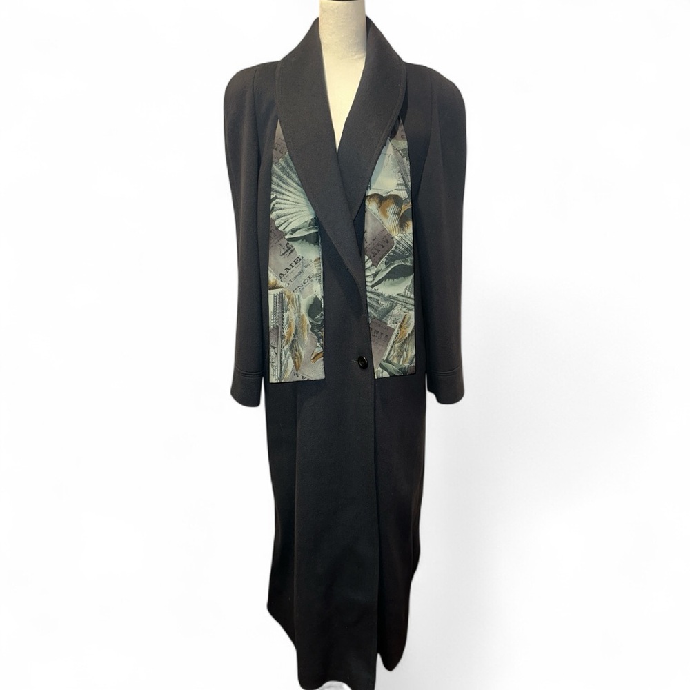 ALORNA Vintage Full Length Wool Peacoat with Matching Americana Scarf